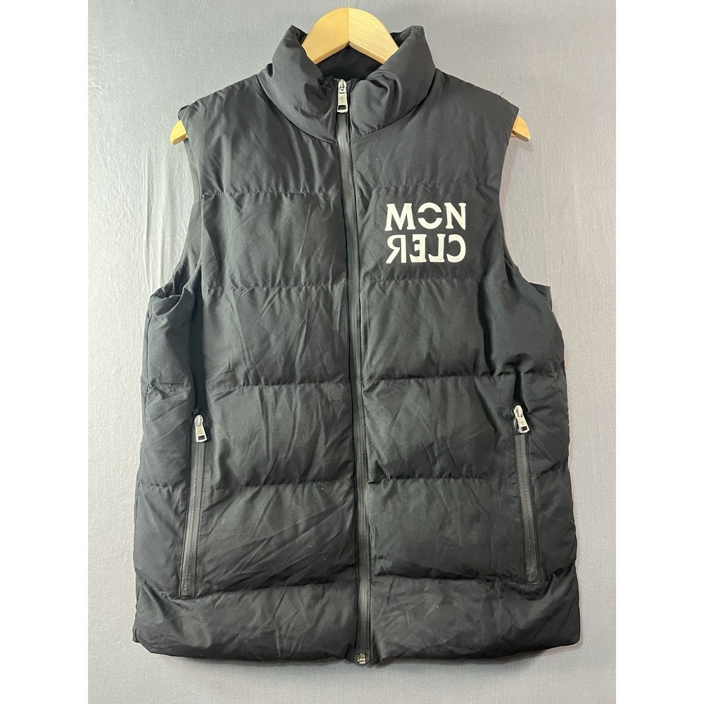 Moncler Men's Nantaux Puffer Vest Full Zip Logo Size 3 Large